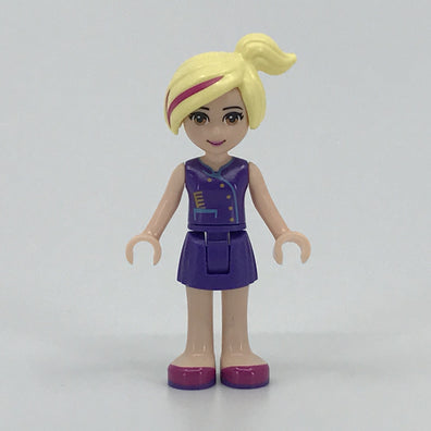 LEGO Minifigure-Natasha, Dark Purple Skirt, Dark Purple Top with Comb-Friends-FRND096-Creative Brick Builders